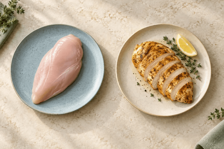 Grilled Chicken Breast Calories per Serving and per 100g